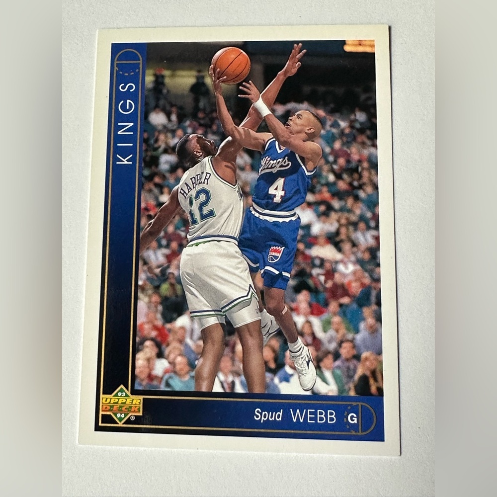 Spud Webb Trading Card - Blue Basketball Player Card (King's Uniform)